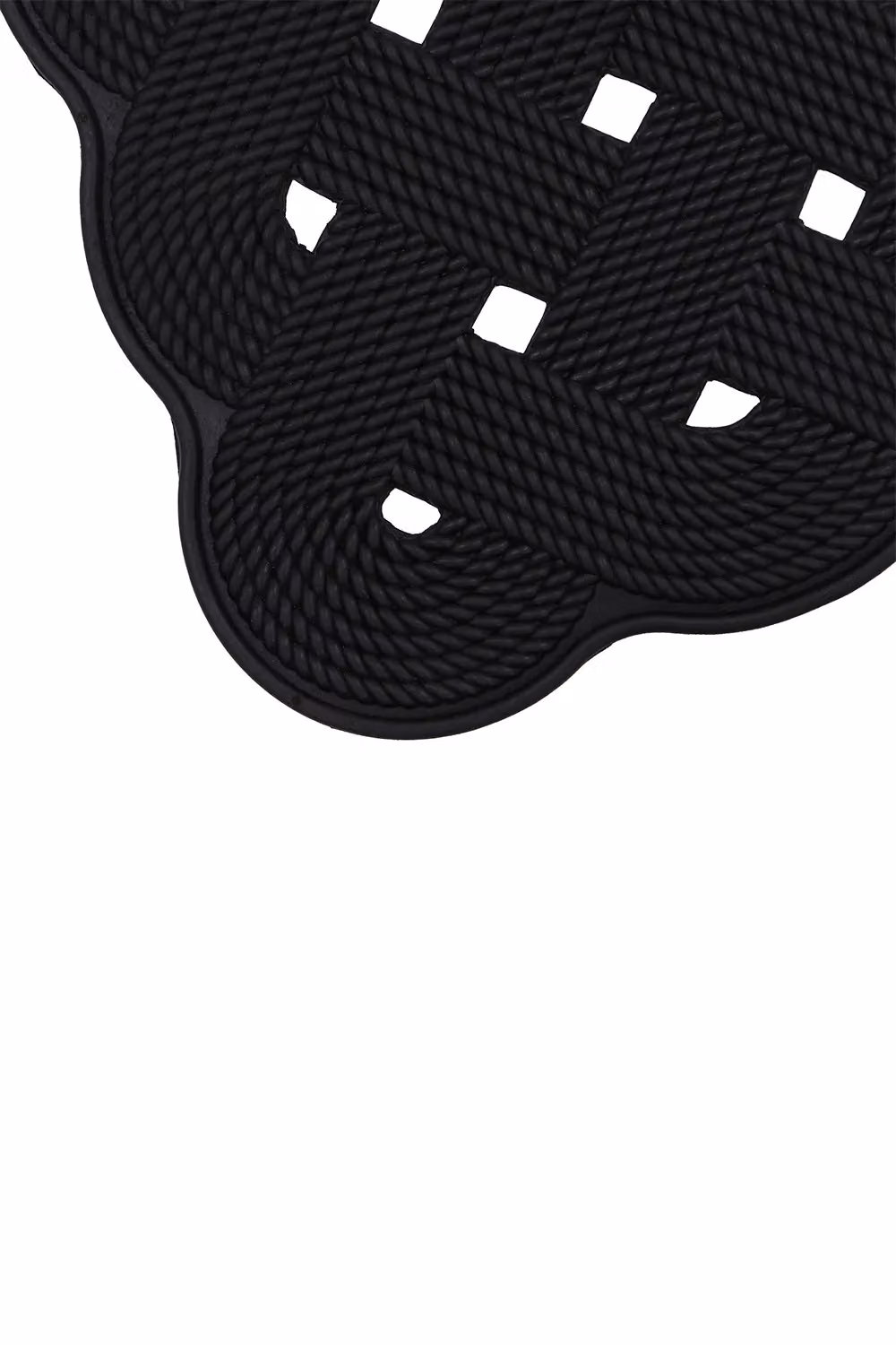 JVL Trellis Rubber Scraper Doormat, Black, W: 40 cm, D: 70 cm – 7