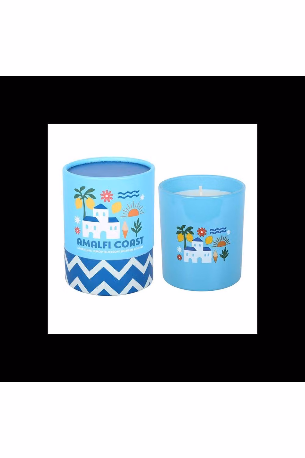 KDMD Amalfi Coast Sparkling Lemon Blossom Scented Candle in Blue – 2