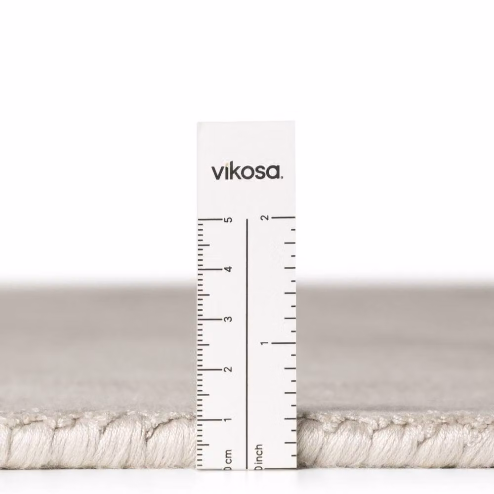THE RUGS Vikosa Jane Grey Viscose Soft Plain Round Rug, Diameter: 150 cm – 3