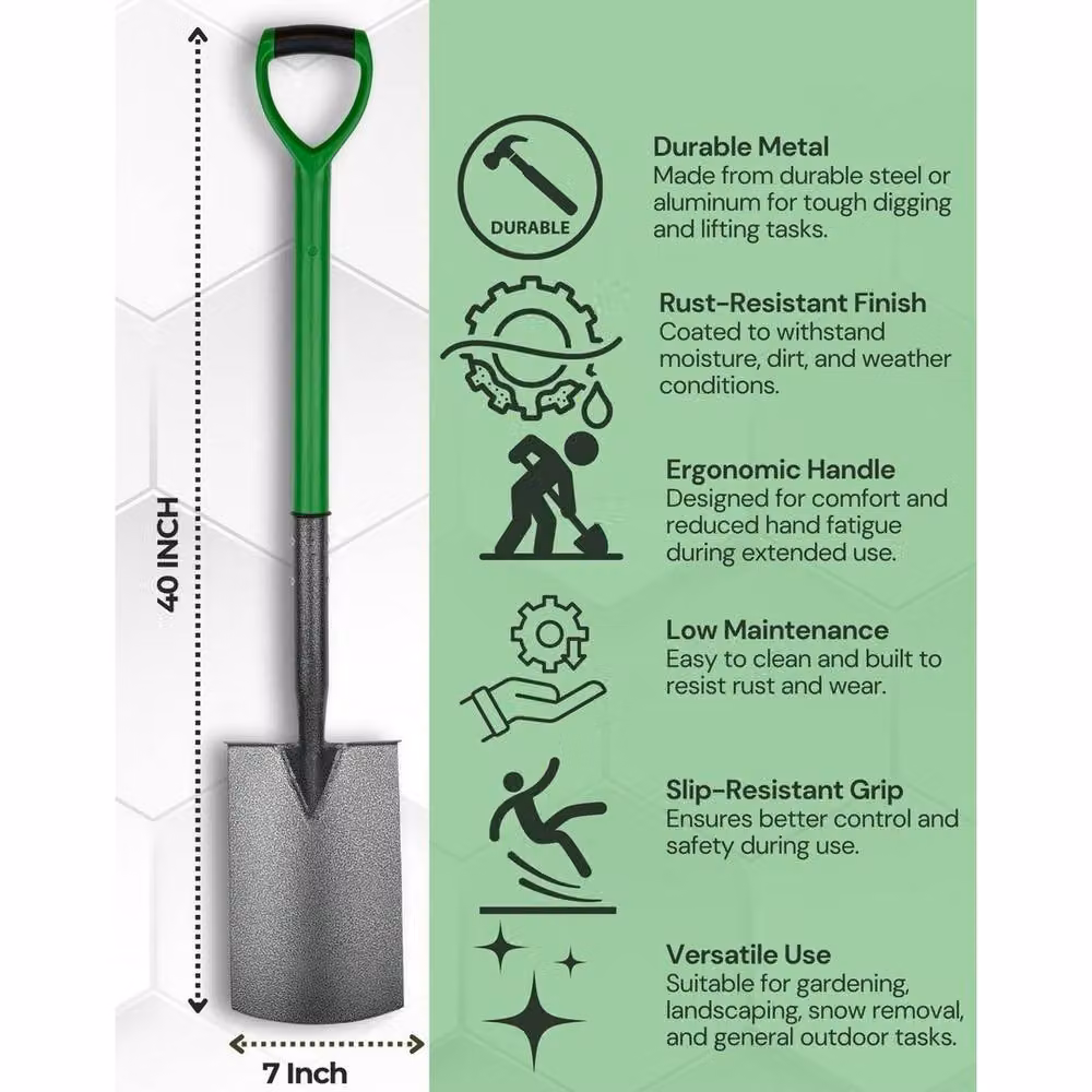 Havendro Heavy Duty Rustproof Carbon Steel Digging Spade in Green – 2