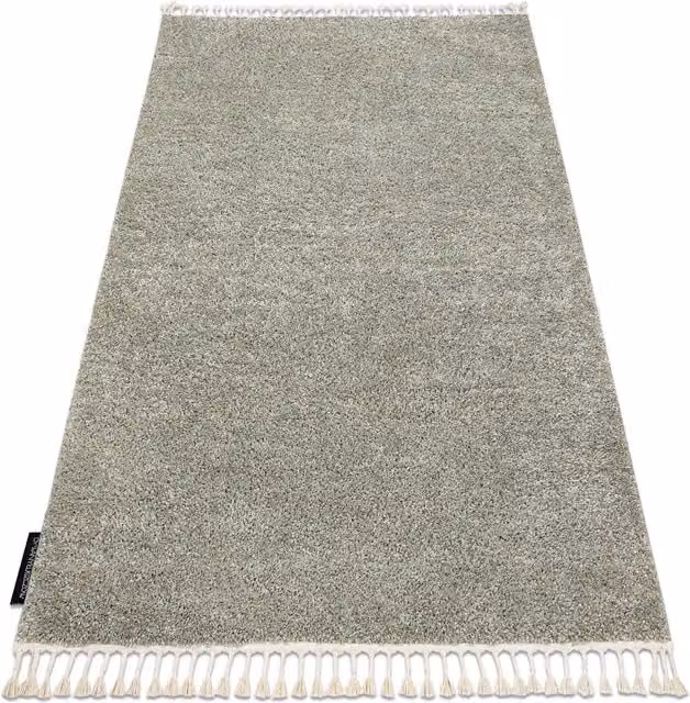 RugsX Berber Geometric Boho Rectangular Rug in Green and Grey, W: 180 cm, D: 270 cm – 1