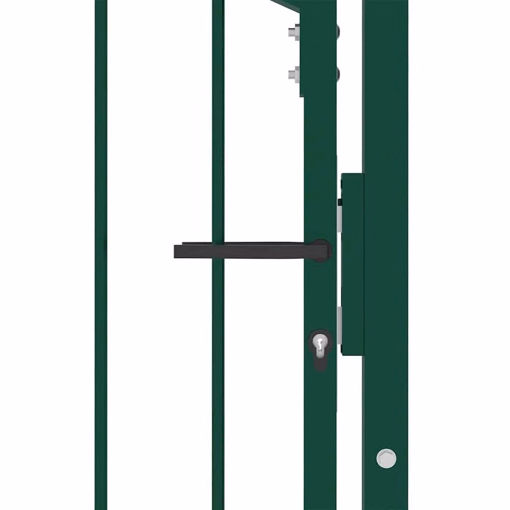 Berkfield Home Green Steel Spiked Swing Fence Gate, W: 100 cm, H: 125 cm – 3