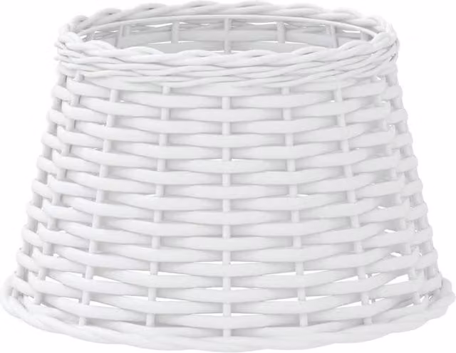 Berkfield Home White Rattan Cone Ceiling Lamp Shade W/D/H: 38 x 23 x 23 cm – 1