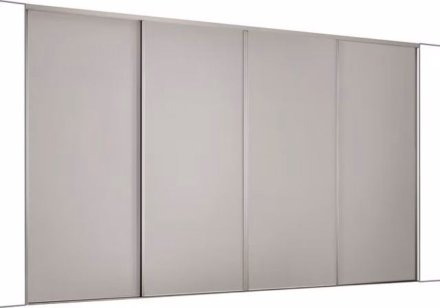 Spacepro Classic Sliding Wardrobe Door Kit in Matt Dove Grey, Height: 237 cm, Width: 90 cm