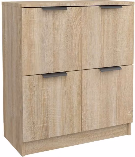 Berkfield Home Set of 2 Sonoma Oak Sideboards in Natural Brown, W/D/H: 60 x 30 x 70 cm – 1