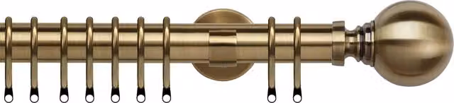 Terrys Globe 35mm IDC Metal Curtain Pole in Gold or Black