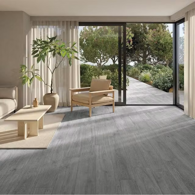 Livingandhome Country House Wood Effect Self Adhesive Plank Flooring, Grey