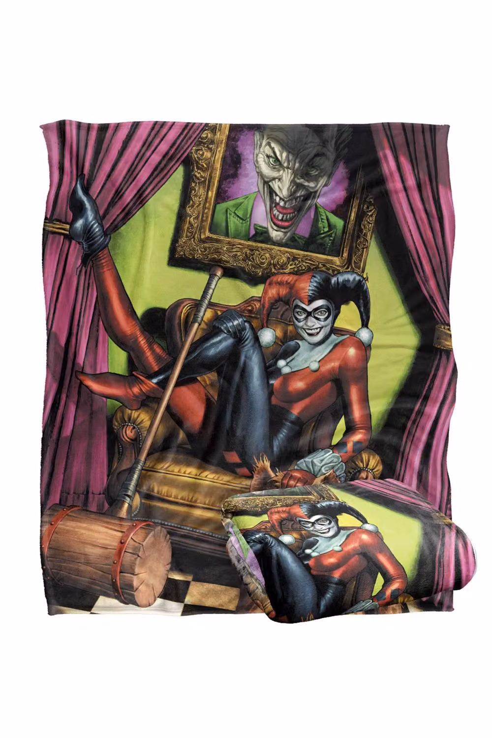 LOGOVISION Batman Harley Quinn Joker Portrait Super Soft Fleece Throw Blanket, Multicolour, W: 91 cm, D: 147 cm – 6
