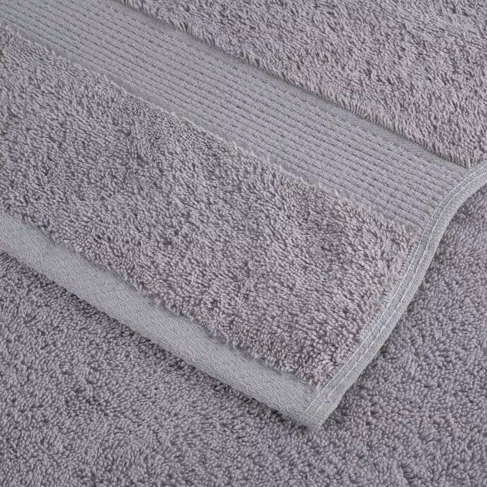 Berkfield Home SOLUND Premium Cotton Terry Shower Towels, Grey, 10 Pack, W: 70 cm, L: 140 cm, 600gsm – 2