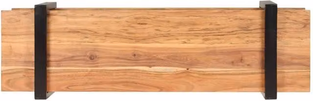 Berkfield Home Industrial TV Cabinet in Brown Solid Acacia Wood and Metal, W/D/H: 130 x 40 x 40 cm