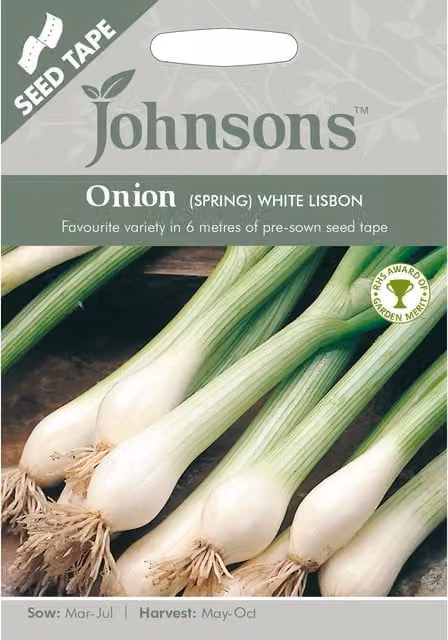 Johnsons White Spring Onion Vegetable Seeds