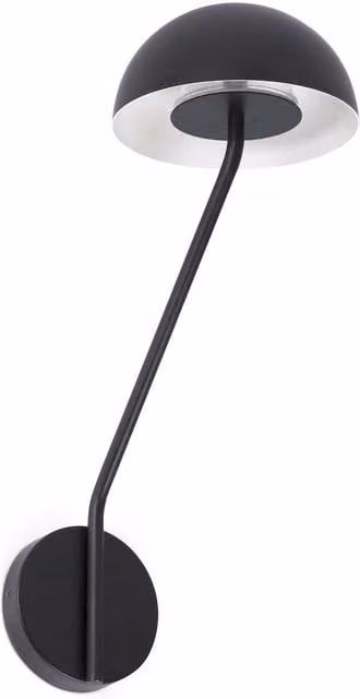 Faro Pure Minimalist LED Metal Dome Wall Lamp in Black