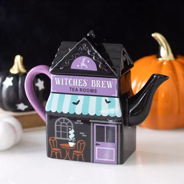 KDMD Witches Brew Ceramic Teapot, 1000ml, Black – 1