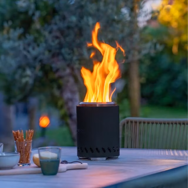 RedFire Volcano Tabletop Pellet Fire Pit in Black, Diameter: 18 cm