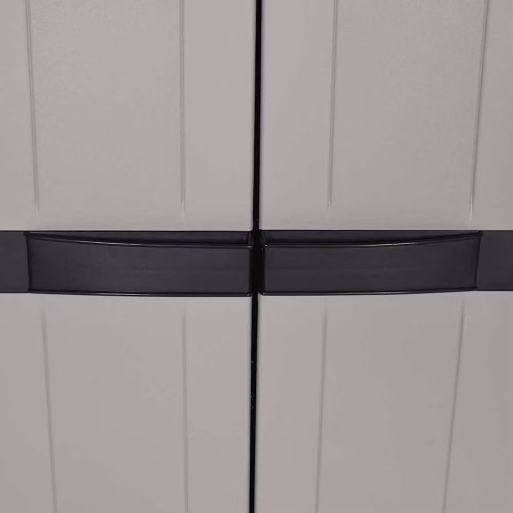 Berkfield Home Outdoor Storage Cabinet in Grey and Black, W: 65 cm, D: 37 cm, H: 165 cm – 6