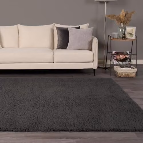 OHS Grey Shaggy Bedroom and Living Room Rug, W/D: 120 x 170 cm – 1