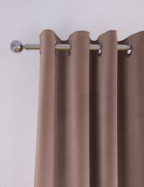 M&S Pink Velvet Thermal Insulating Eyelet Curtains