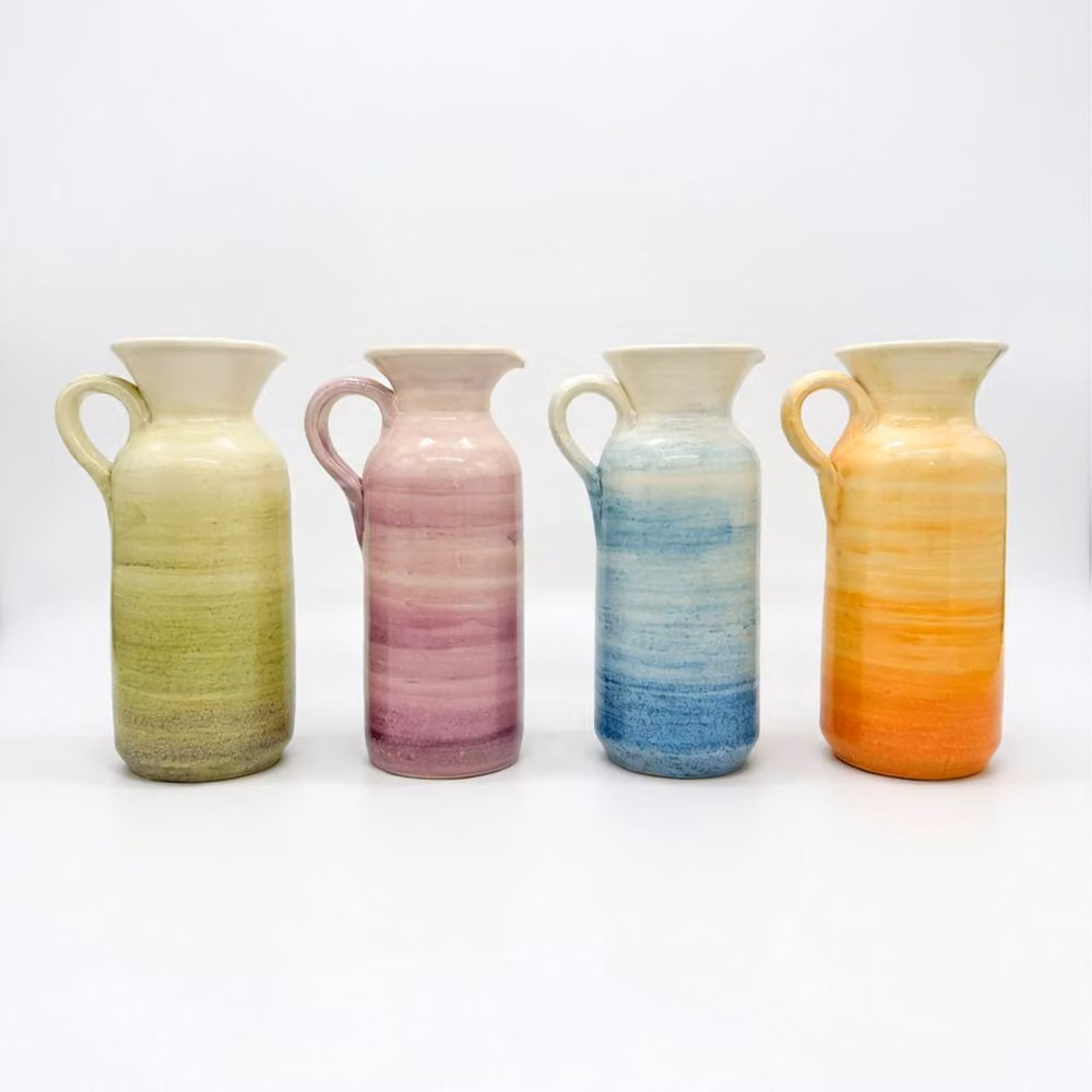Verano Spanish Ceramics Pastel Beach Rustic Ceramic Jug, 0.5 l, Purple – 4