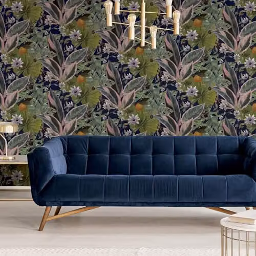 Arthouse Passion Flower Blue Botanical Floral Wallpaper – 2