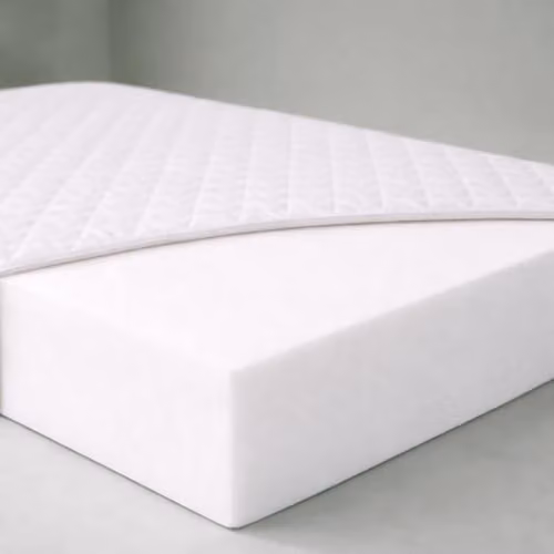 Opulent Home Comfort Foam Baby Cot Bed Mattress with Waterproof Removable Cover, White, W/D/H: 140 x 70 x 13.5 cm