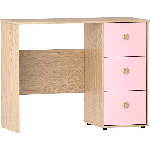Junior Vida Neptune 3 Piece Childrens Bedroom Furniture Set in Pink and Oak – 3