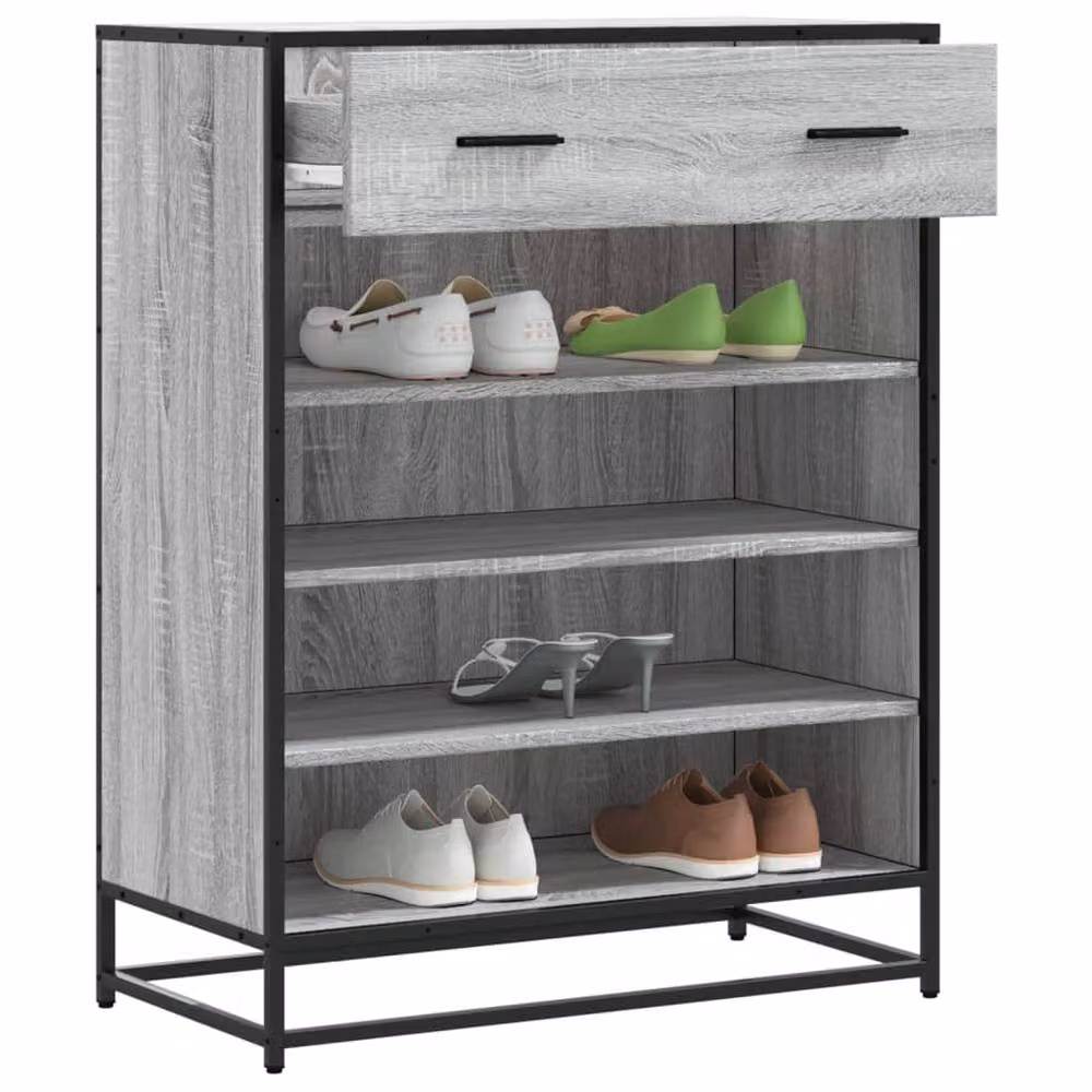 Berkfield Home Grey Sonoma Shoe Cabinet with Metal Accents, W/D/H: 75 x 38 x 97.5 cm – 2