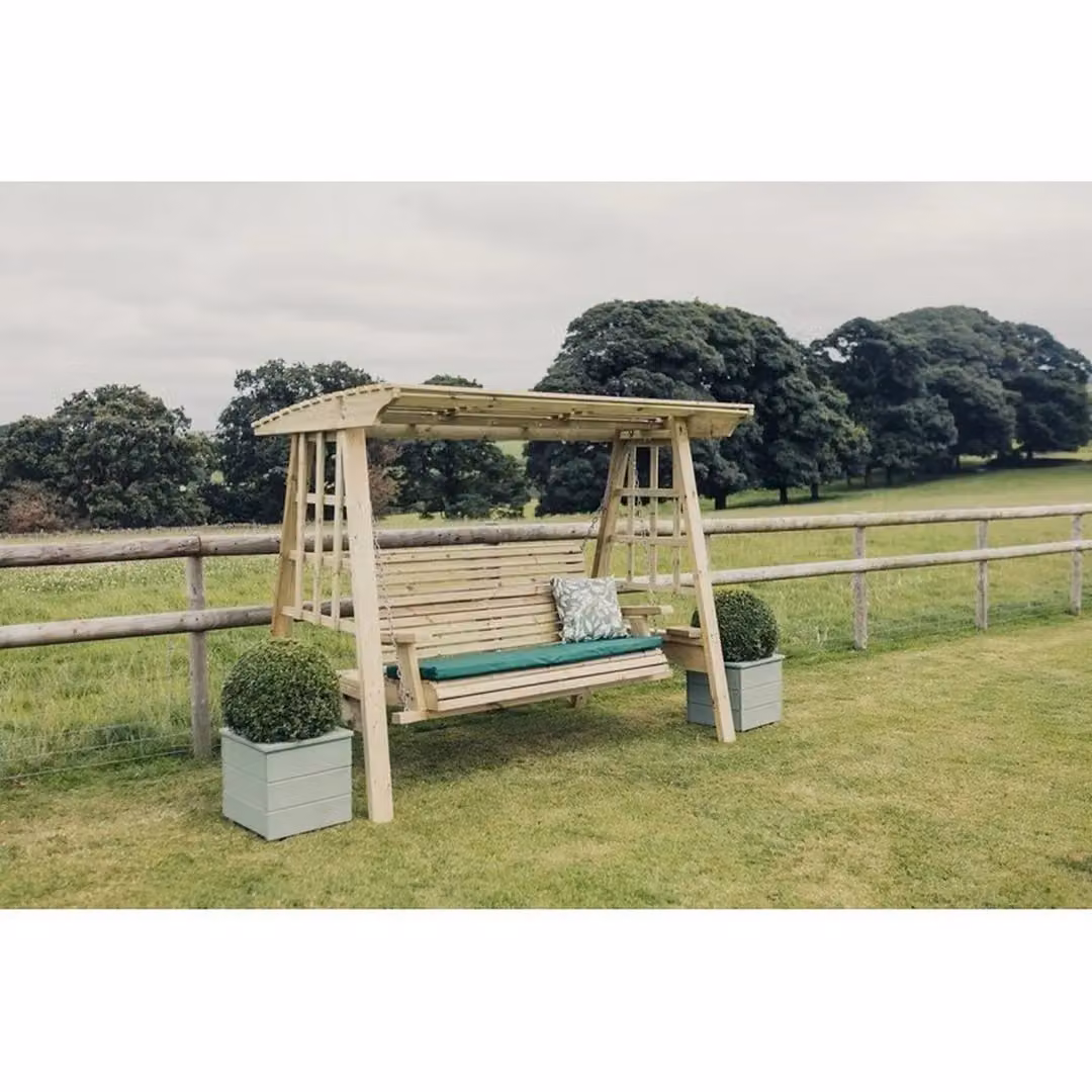 Churnet Valley Garden Furniture Ltd Antoinette Swinging Chair Hammock in Brown, W/D/H: 230 x 185 x 125 cm – 2