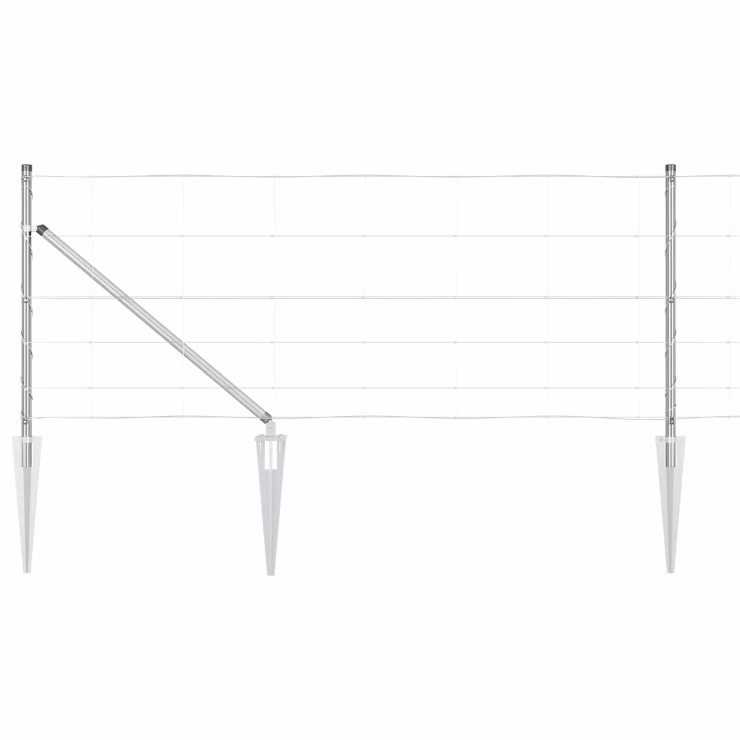 Berkfield Home Field Fence in Silver Galvanised Steel, 0.8 x 100 m – 2