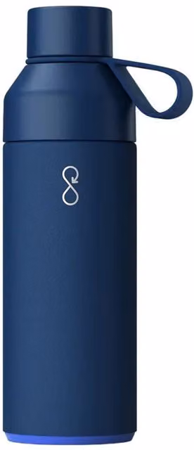 Ocean Bottle Go 500ml Vacuum Insulated Stainless Steel Water Bottle with Straw in Blue