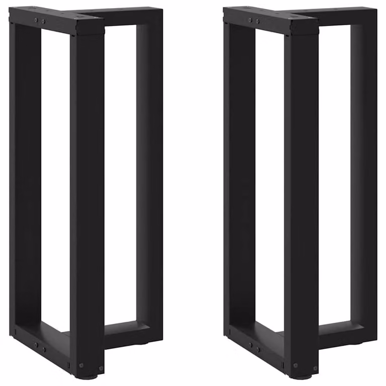 Berkfield Home T-Shaped Bar Table Legs, 2 Piece Black Steel Set, W/D/H: 50 x 35 x 90-91 cm
