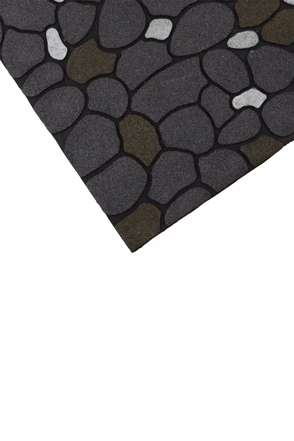 JVL Canyon Black Rubber Scraper Doormat, W: 45 cm, D: 75 cm – 3