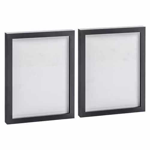 Nicola Spring Black Rectangular Photo Frames, Pack of 2, Fits 8 x 10 inch Photos