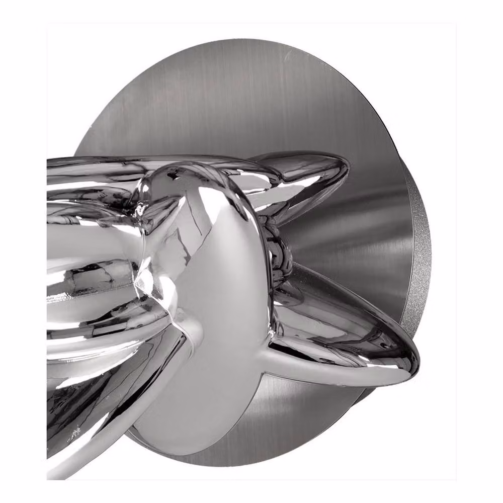Netlighting Nido LED Wall Light, Chrome and Grey, 6W, 3000K, 500lm – 3