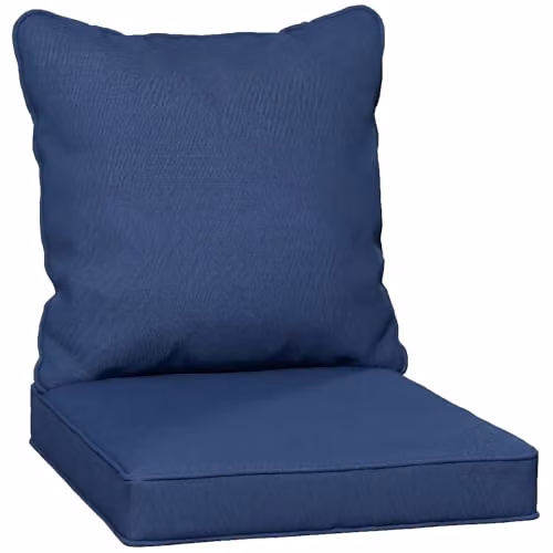 Outsunny Water Repellent Outdoor Cushion Set in Dark Blue, including 1 Seat Cushion and 1 Back Pad – 1