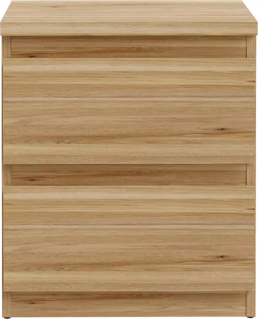 Furniture To Go Edmore 3 Drawer Bedside Chest in Mauvella Oak Brown