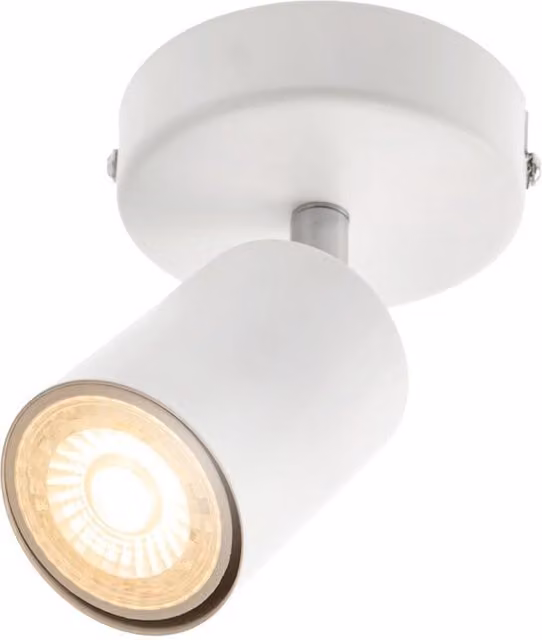 CGC Lighting Jack Adjustable White GU10 Ceiling Spotlight, W/D/H: 5.3 x 5.3 x 14.5 cm