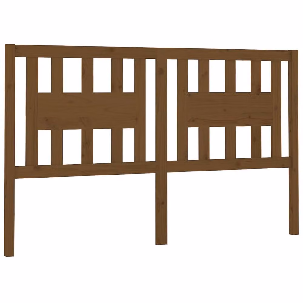 Berkfield Home Solid Wood Pine Headboard in Honey Brown, W: 126 cm, D: 4 cm, H: 100 cm – 3