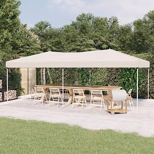 vidaXL Folding Party Tent in Beige, W: 300 cm, D: 300 cm, H: 245 cm – 2
