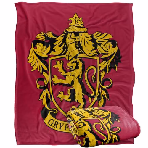 LOGOVISION Harry Potter Gryffindor Crest Super Soft Fleece Throw Blanket, Multicolour, W: 152.4 cm x D: 127.0 cm