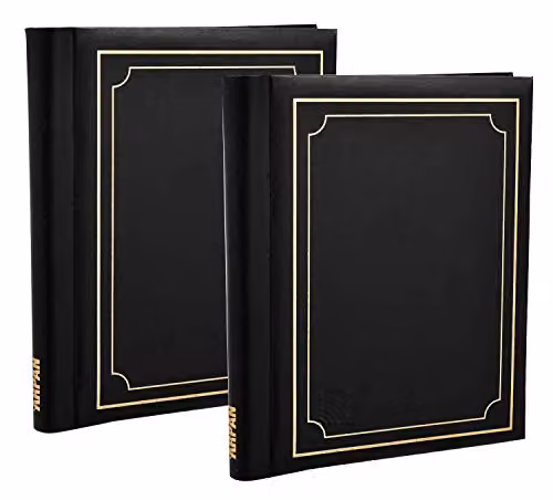 Arpan 2 Pack of Self Adhesive Large Photo Albums with Wiro Binder in Blue – 3