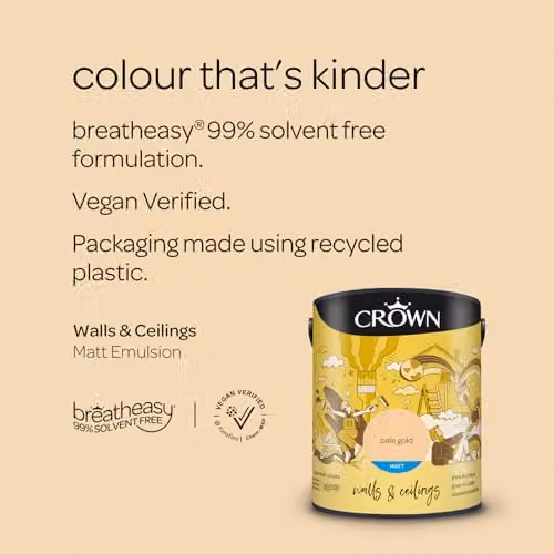 Crown Matt Emulsion Dispersion in Gold, 5 l – 2