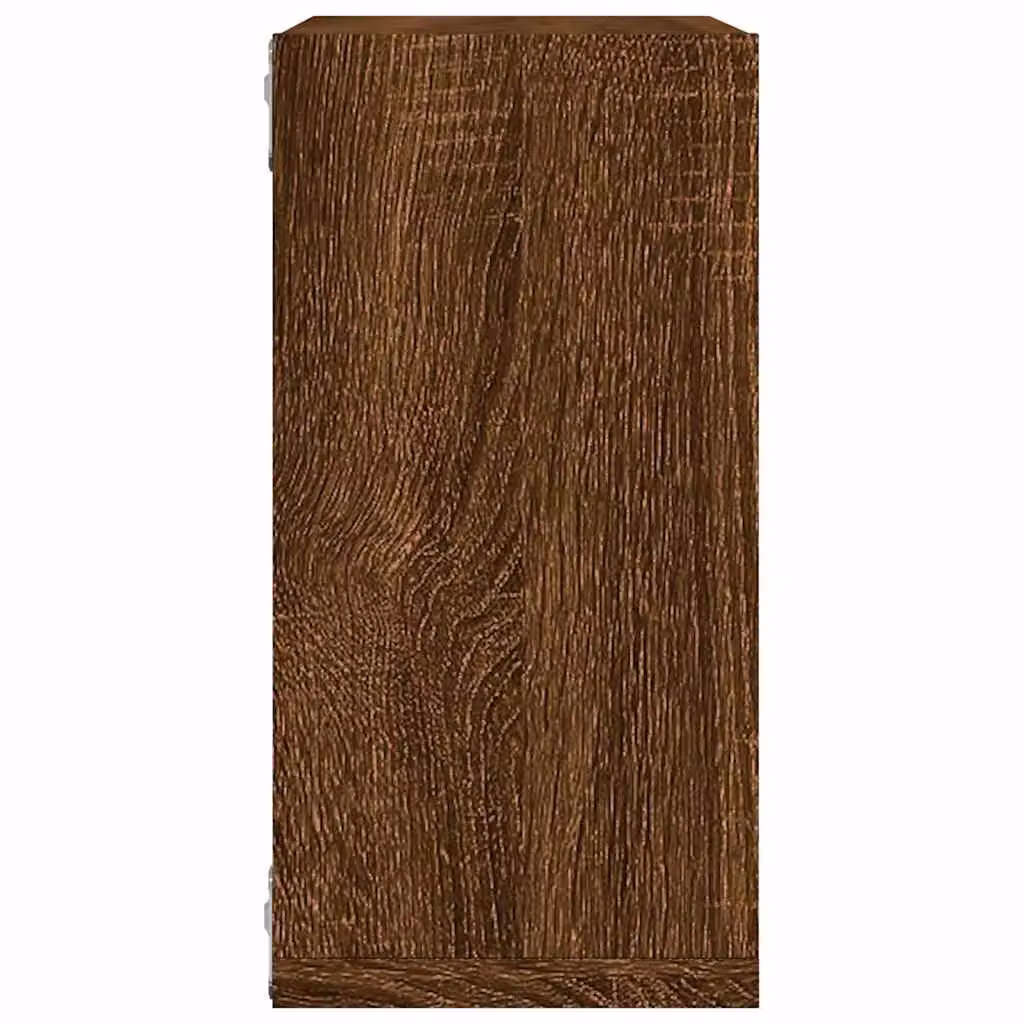 Berkfield Home Wall Mounted Cube Shelves, 4 Piece Set, Brown Oak, W/D/H: 30 x 15 x 30 cm – 7