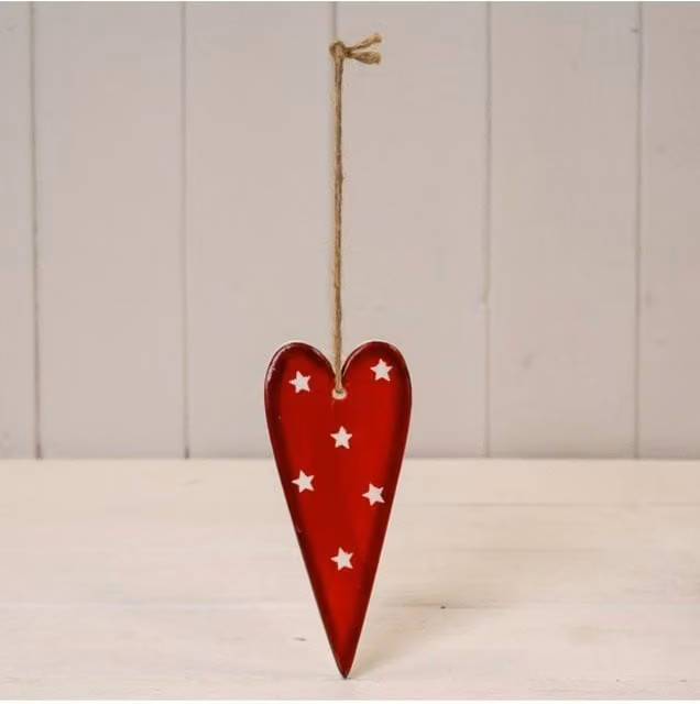 KDMD Rustic Red Heart Hanging Ornament, Height: 13 cm