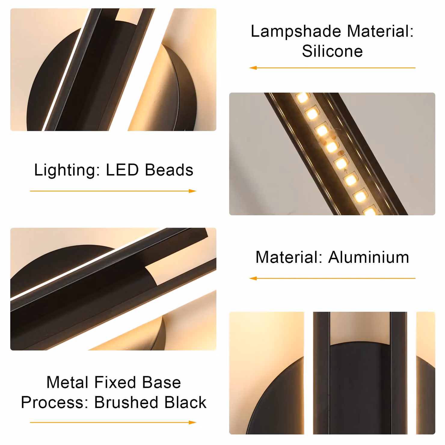COMELY Modern 24W LED Up and Down Indoor Wall Light in Black with Warm White Acrylic and Metal Finish – 4
