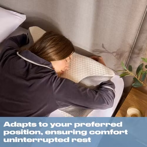 OHS White Breathable Contour Memory Foam Pillow for Adults – 3
