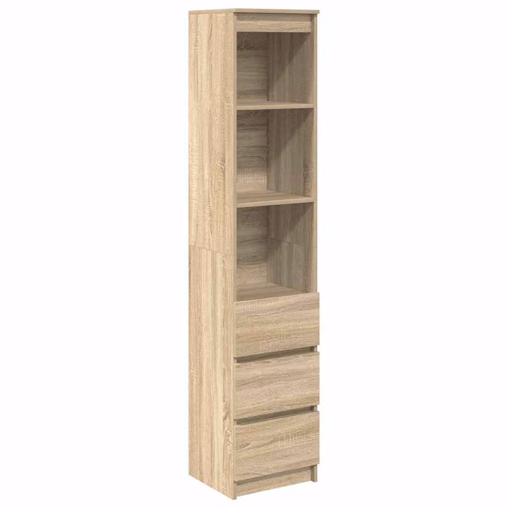 Berkfield Home Sonoma Oak Highboard in Brown, W/D/H: 37.5 x 35 x 180 cm – 2