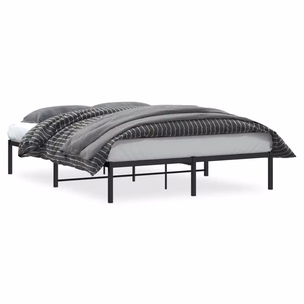 Berkfield Home Metal Bed Frame in Black, W/D/H: 160 x 200 cm – 2