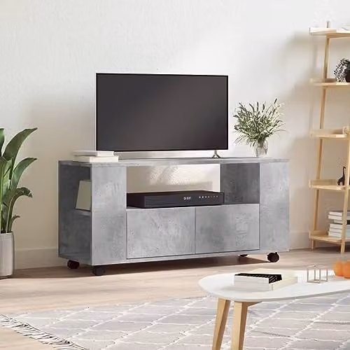vidaXL Modern TV Cabinet in Brown and Grey Oak Wood, W/D/H: 102 x 34.5 x 43 cm – 2