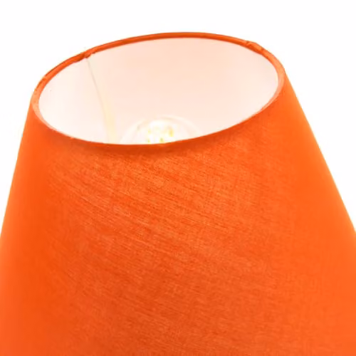 Happy Homewares Classic Orange and White Fabric Cone Coolie Lampshade for Table or Pendant Lamps W/D/H: 25 x 17 x 11 cm – 3