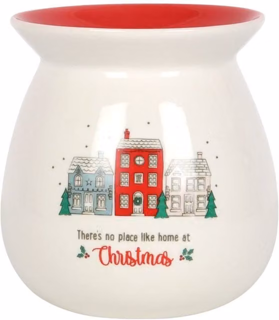 Something Different No Place Like Home Ceramic Wax Melt Burner Set in White